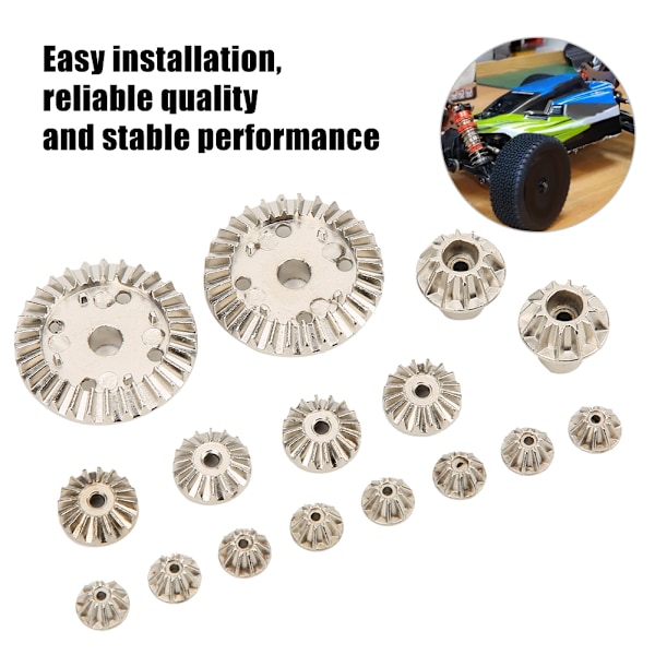 16st Upgrade Metal Gear Differential Driving Gears For Wltoys 144001 1/14 RC BiltillbehörSilver 1153