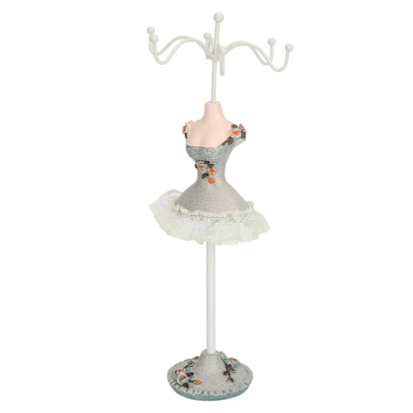 Øreringe Halskæde Prinsesse Kjole Stativ Display Jern Mannequin Prinsesse Smykkestativ Pine Green 3