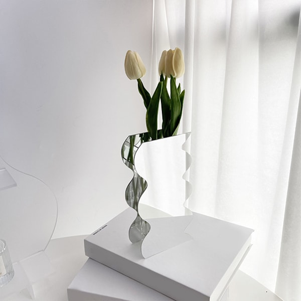 Akrylvas Dekoration Blomsterarrangemang Vas Konst Dekoration Hantverk för Vardagsrum Hemmakontor