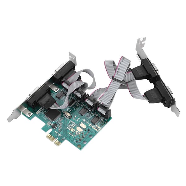 PCI-E til RS232 4 port Seriell Port Konverter PCI Express Kontroller Adapter Utvidelseskort
