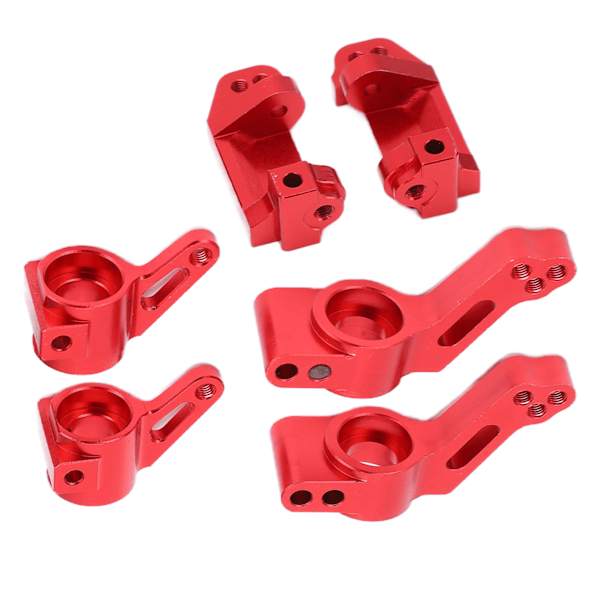 Främre C-säte Styrblock Kopparblock Bakaxelhållare för Traxxas Slash 2WD 1/10 RC Bil Röd