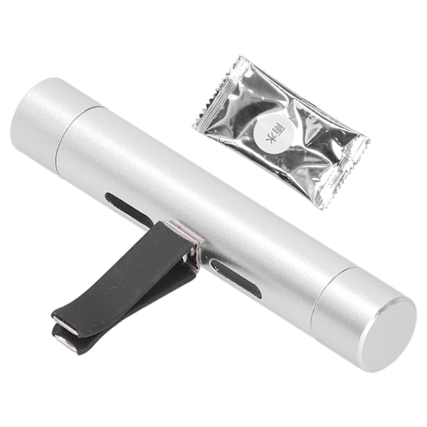 Bilsventilationsuttag Luftfräschare Luftkonditionering Aromaterapi Doft Giftfri Kemikaliefri Aluminiumlegering(Silver )