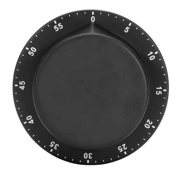 Sort køkken mekanisk timer i rustfrit stål påmindelse til læring bagning med magnet