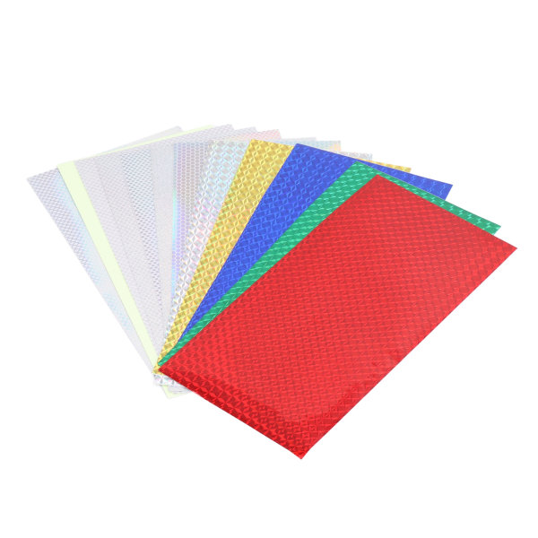 12 stk fiske lokke klistremer blandet farge laser lim film refit materiale lysende dekor