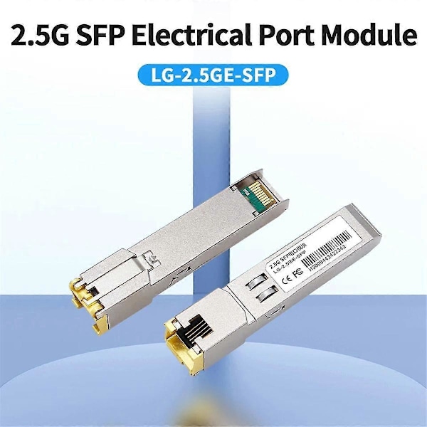 2.5G SFP Modul 2500M Optisk Port Konverter til RJ45 Ethernet Port Gigabit 1000M Transceiver Modul 100 Meters Transmission