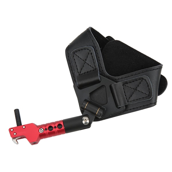 Bågskytte Compound Båge Release Hjälpmedel Trigger Justerbar Båge Release handledsrem Skytte handledsband Spreader Röd