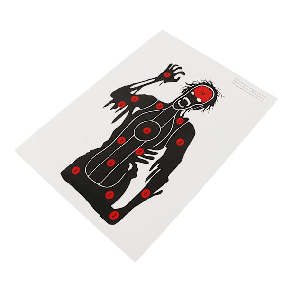 10 st skjutmål i papper, bågskyttepapper, pilbågsjakt, skyttetillbehör, 45 x 32 cm, zombieskalle