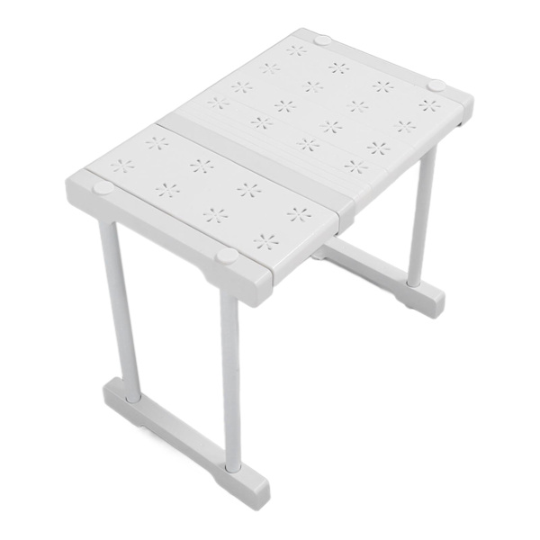 Expanderbar hylla stapelbar 121lb lastbärande avdelare förvaringsställ för garderob skåp längd 27‑38cm / 10.6‑15in
