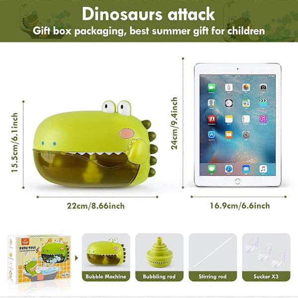 Badeboblemaskine, Badelegetøj Baby, Boblemaskine Badelegetøj, Dinosaur Boblemager