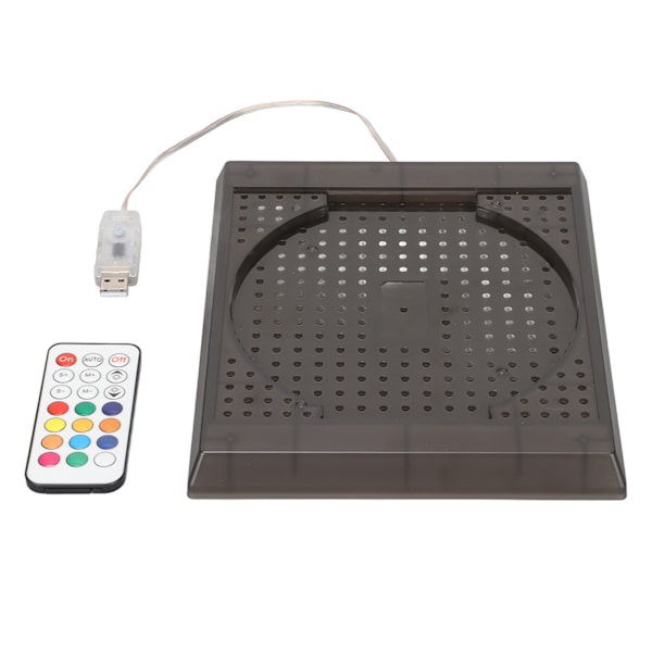 RGB lysbase med farveskift, 3 kontroltilstande, hukommelsesfunktion, justerbar LED-kølebase med fjernbetjening til Xbox