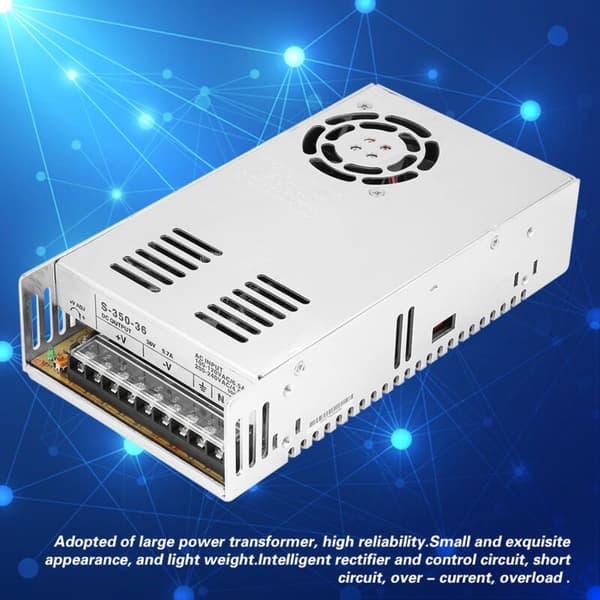 36V 350W verkkolaite valvontakameroille - S-350-36