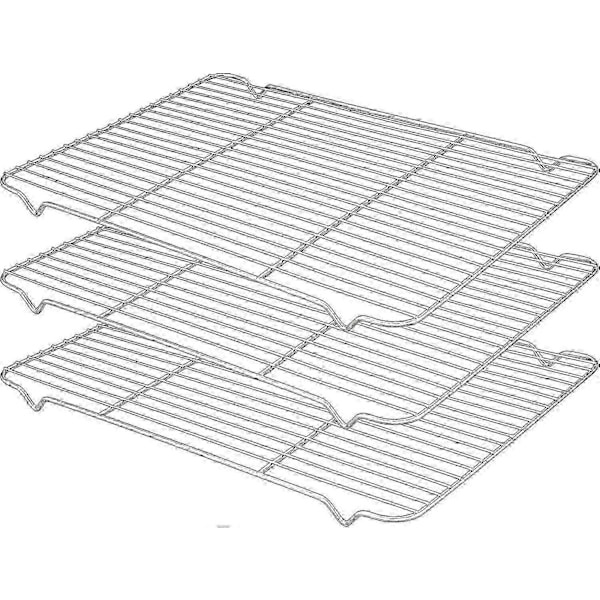 Kølegrill i rustfrit stål, stærke linjer, rustfri køkkenredskaber (23X17cm) 3 stk. 31X24CM