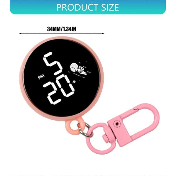 User-Friendly Round Keychain Watch Creative Key Holder Charm for Personal Style Enhancement in Various Activities 2 2