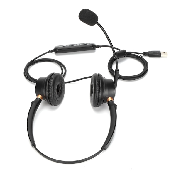 Telefon headset binaural kontor telefon headset med mikrofon og lydstyring