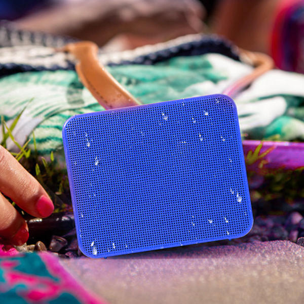 Trådløs Bluetooth-høyttaler HiFi Stereo Bass Multifunksjonell Mini Bærbar Trådløs Høyttaler for Utendørs Reise Hjem Blå