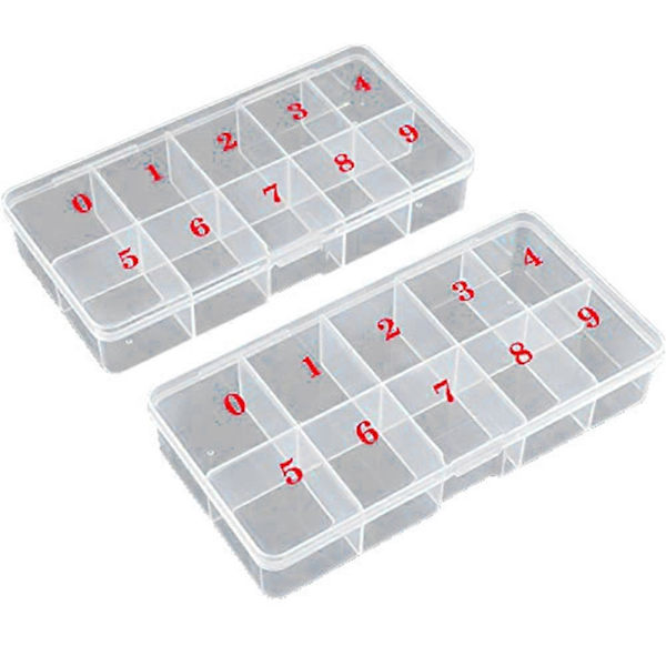 Nagellåda Tomma Nagelspetsar Organizer Förvaring Fingernagel Förvaringsfodral