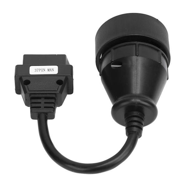 240 mm diagnostisk kontakt OBD2-kabel 37-polig huvud till 16-polig svart bärbar universell för lastbilar