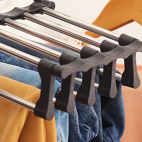 Multifunktionel Foldbar Bukseholder i Rustfrit Stål - Sort