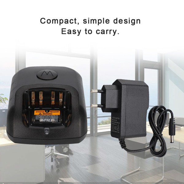 Walkie Talkie oplader 100-240V (EU-stik) til Motorola XIR P8268 DP4400 DP4800 DP4801 DEP550