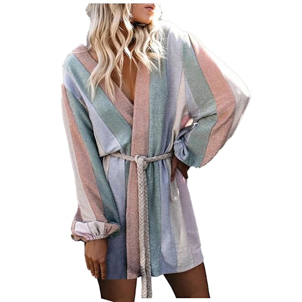 Retro tuulipuku naisille, värilliset pystysuorat raidat, XL, pinkki