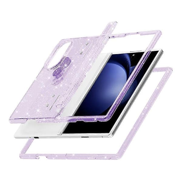 Compatible with Samsung Galaxy Z Fold8 Case Glitter Powder Shiny Soft TPU + Hard PC Back Cover Purple