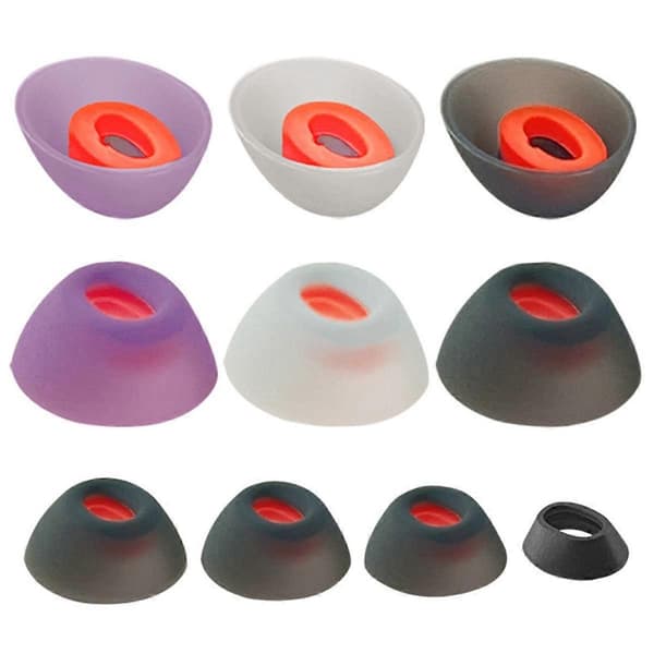 8 stk. silikone ørepropper til Tune Flex Bluetooth-kompatible in-ear hovedtelefoner, erstatning superbløde ørepropper A Black  Orange