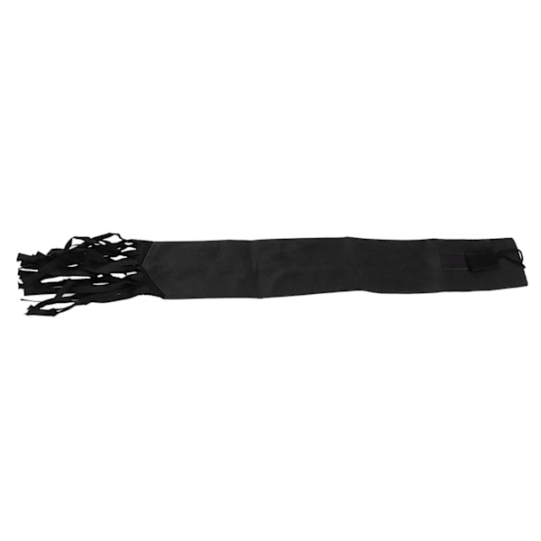 Hestehalebeskyttelsespose i non-woven stof med frynser og hægte-og-løkke-design, sort