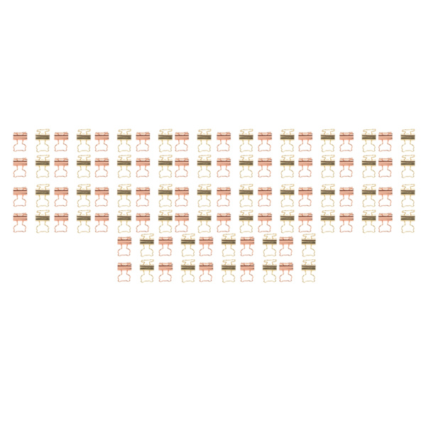 100 stk. katteformede gullrose gulljern hule design mini morsomme permklips for dokumenter billetter