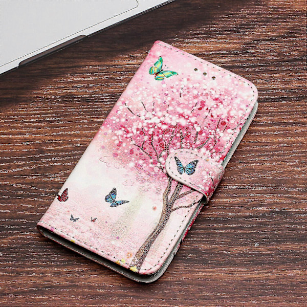 Kompatibelt med Samsung Galaxy A33 5g Djur Blommor Målningsmönster Plånboksfodral med Kortfack Zekai C6