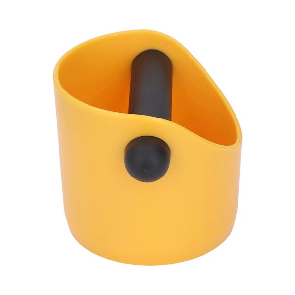 Kaffe Knock Box Plast Gummi Slip Grind Avfall Dump Bin med Bar för Kaffe Bar Kök Gul