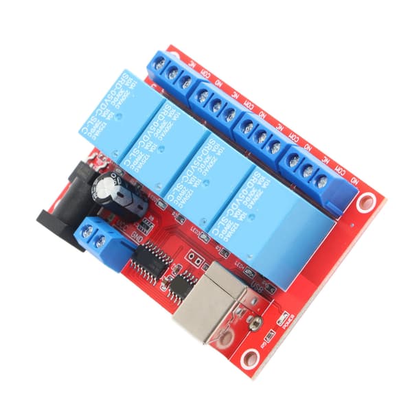 4-kanals relémodul USB-driverfri DC-relékort Datakontroll PLC-kort 3 driftsmoduser 5V