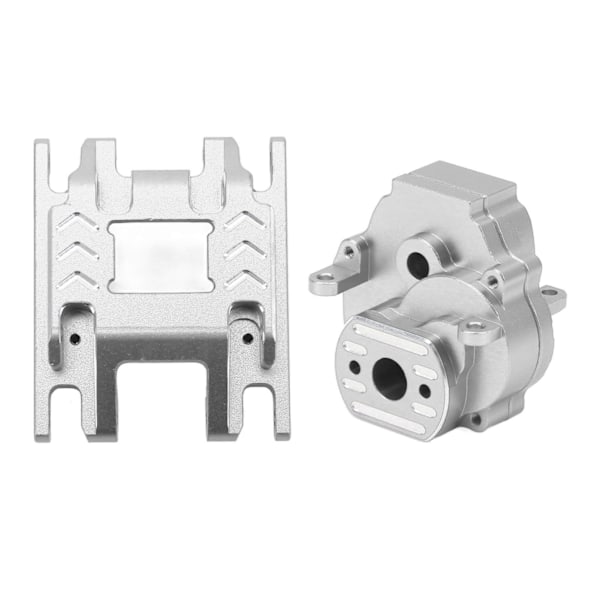 RC-växellåda i aluminiumlegering, växellåda, växellåda och bas för Traxxas 1/18 RC-bil uppgraderingsdelar silver
