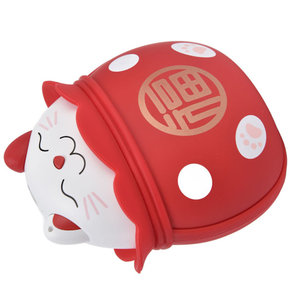 Elektrisk håndvarmer USB genopladelig dobbeltsidet bærbar Lucky Cat Mini handy varmer til vinterrød