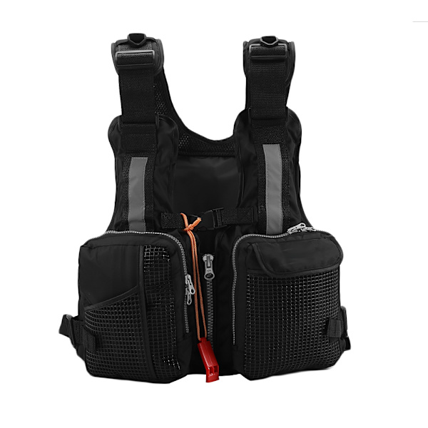 Voksne Redningsvest Redningsvest med Whistle Swimming Fishing Drivdragt (sort)