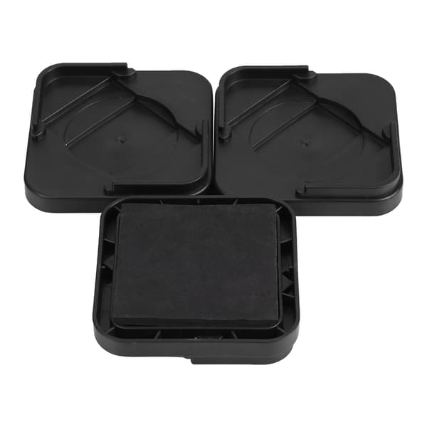 8-delars set halkfria möbelbensmattor för bord, skrivbord, säng, soffa, stolar (svart)