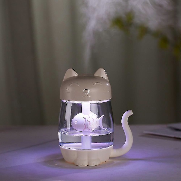 Luftfukter, USB Mini Skrivebord Liten Nattlampe 3 I 1 Luftfukter Skrivebord Hjem Soverom (lilla) (1 stk) 6. juni 15