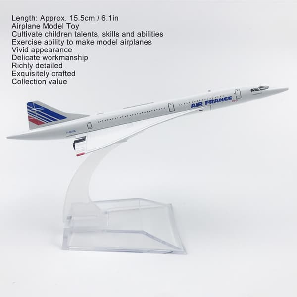 Meget Realistisk Støbt Flymodel - 15,5 cm Længde