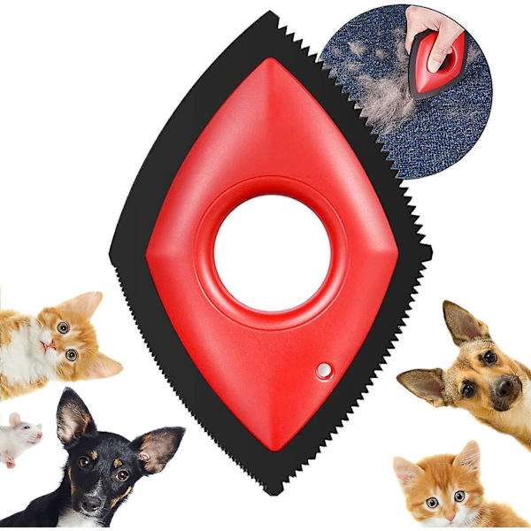 Mini Dyrehår Fjerner til Hunde og Katte - Trekantet Design - Effektivt Fjerner Dyrehår fra Sofaer, Møbler og Tæpper