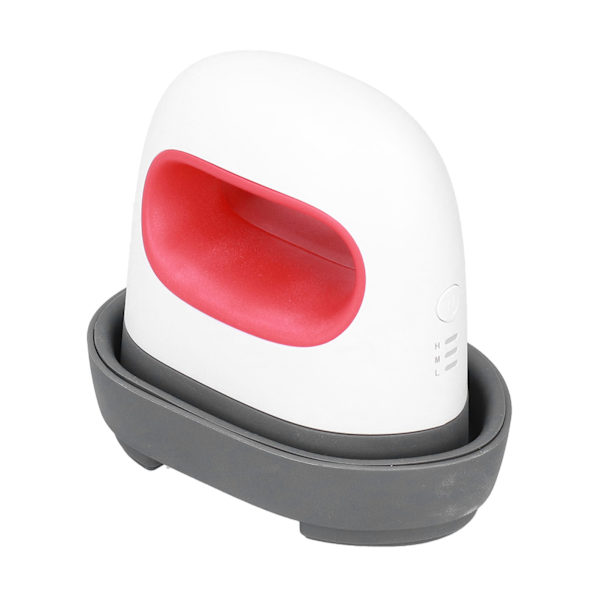 Rød mini bærbar automatisk strygemaskine med temperaturføling - varmepresse - strygemaskine - EU-stik 220V
