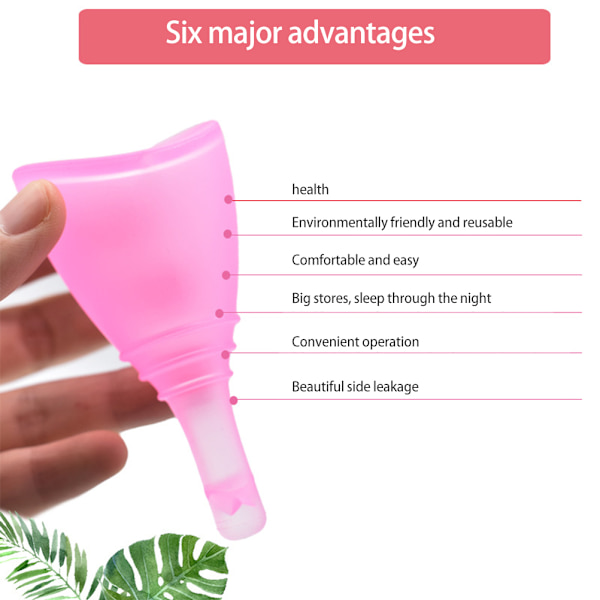 Menstruasjonskopp med ventil, utflod månekopp, feminin hygiene, silikon, gjenbrukbar menstruasjonskopp