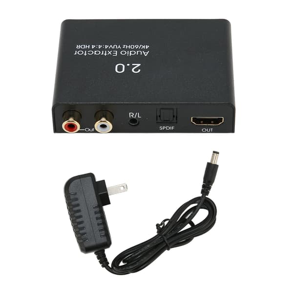 HD Multimedia Interface Ljudextraktor Splitter 4K 60Hz HD Multimedia Interface Ljudkonverteringsadapter US-kontakt 100-240V