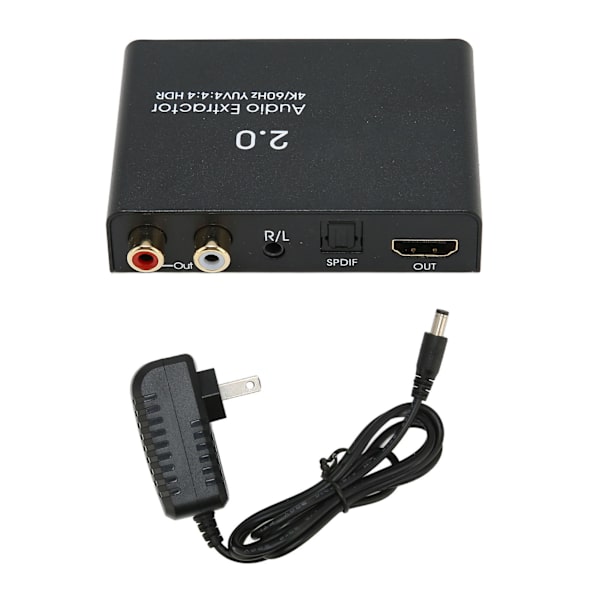 HD Multimedia Interface Lydudtrækker Splitter 4K 60Hz HD Multimedia Interface Lydkonverter Adapter US Stik 100-240V