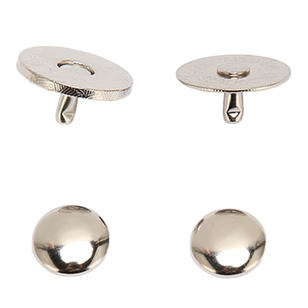 50 set magnetiska knapplås Snaps 18x2 mm tunna höghård legering magnetiska fästen handväska hårdvara för kläder Silver