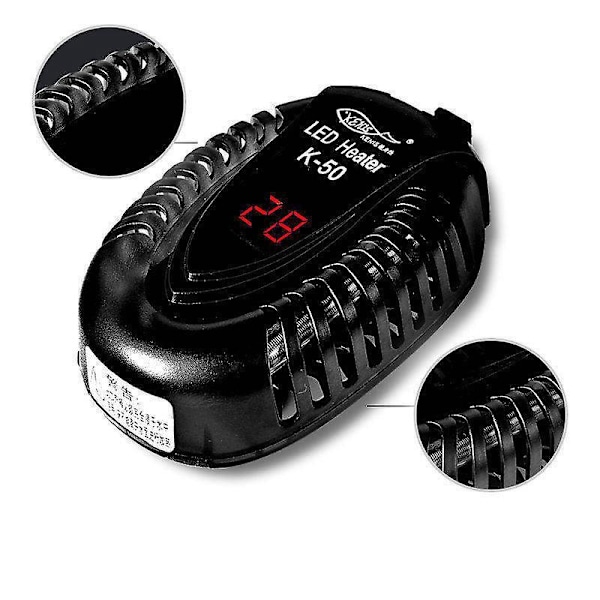LED Temperaturvisning - 50w Mini Nedsænkelig Akvarievarmer til Fiskekum