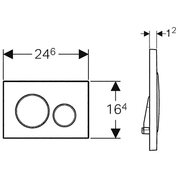 Til Sigma20 Dual Skylleplade Hvid Farve Krom Design Ringe