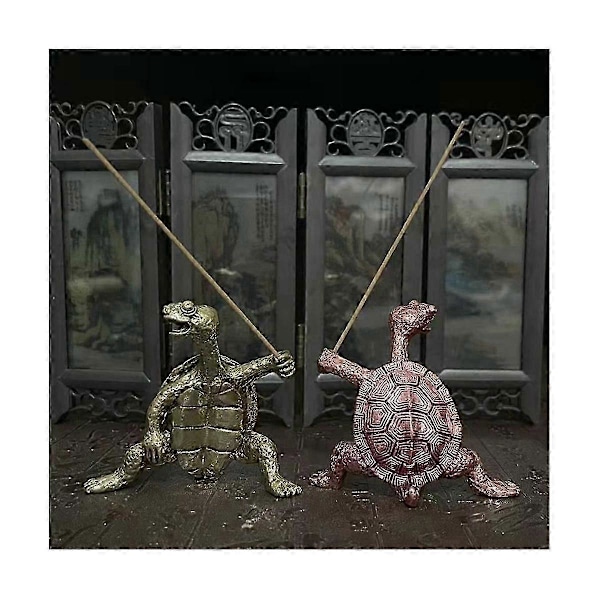 Linje Røgelsespind Holder Stativ Aromaterapi Stativ Meditation Skildpaddeformet Base Mini Metalstøtte S