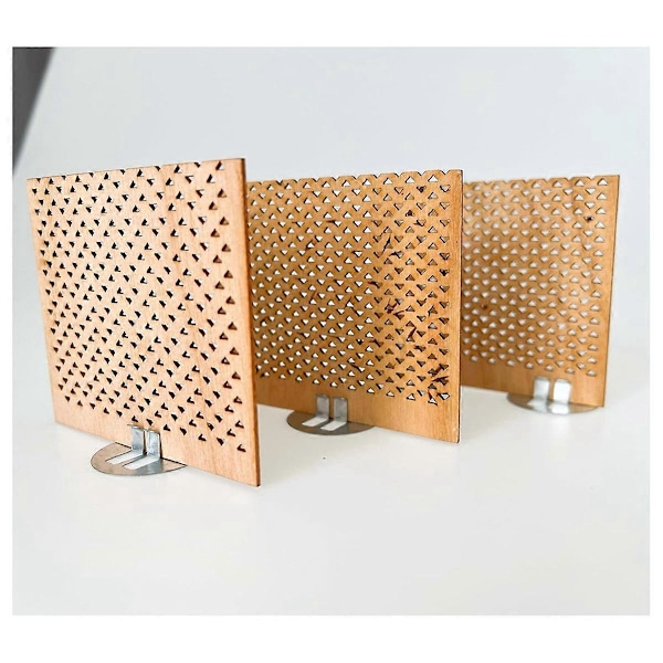 12 stk. 7x6 cm Vedkubelysestaker i tre for DIY-lys