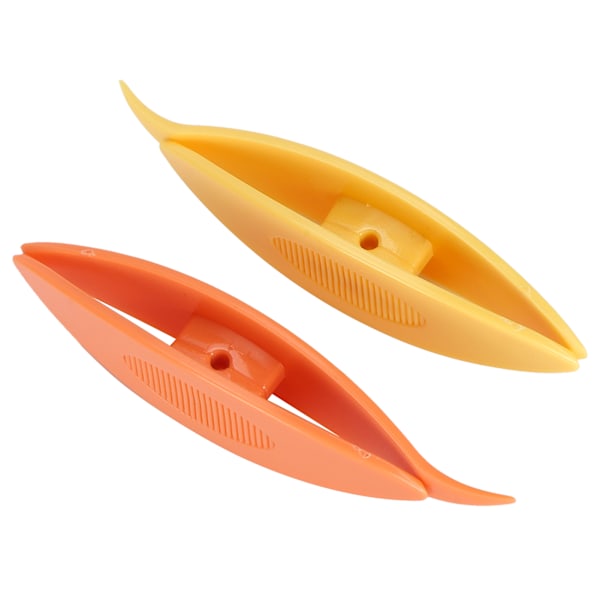2 stk. Tatting-skytteler i plast - Tatting-skytteler til håndarbejde, strikning (orange, gul)