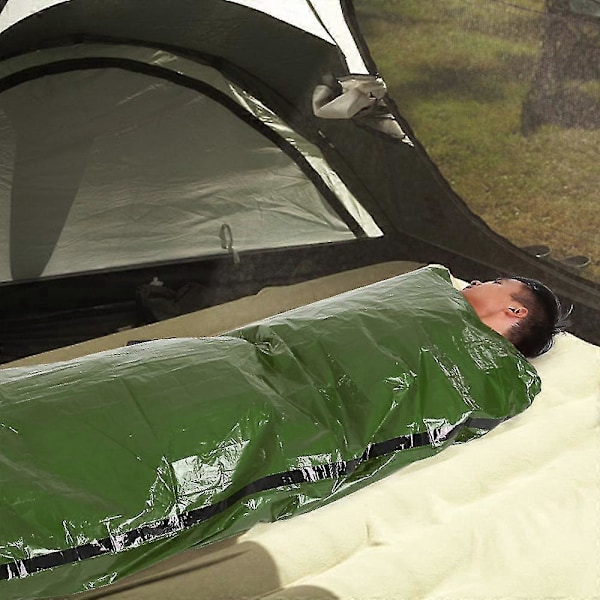 2 st Nödfilt Med Förvaringsväska Portabel Lättviktig Nödsovsäck För Camping Resor Vandring Backpacking -SZCN