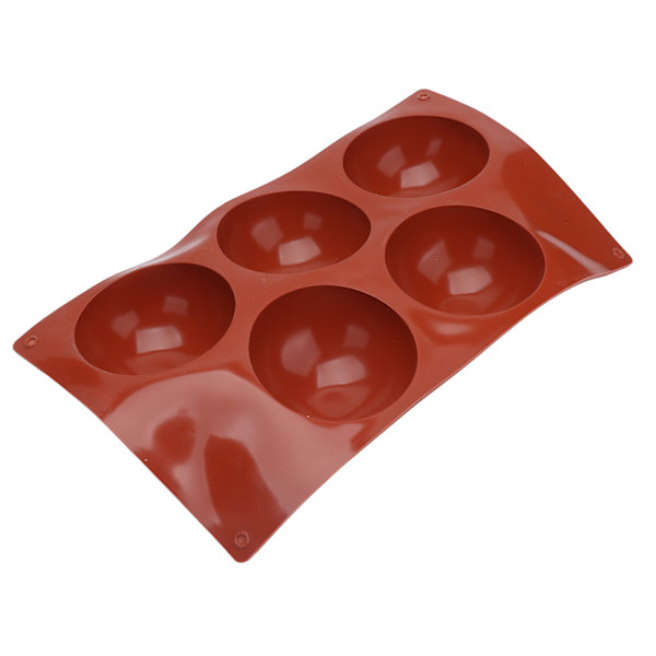 Halvkule silikon 3D-form Sjokoladeform for å lage sjokoladekake Fudge Bakeware Rund smultring